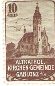 Známka kostel Povýšení sv. Kříže Jablonec 1
